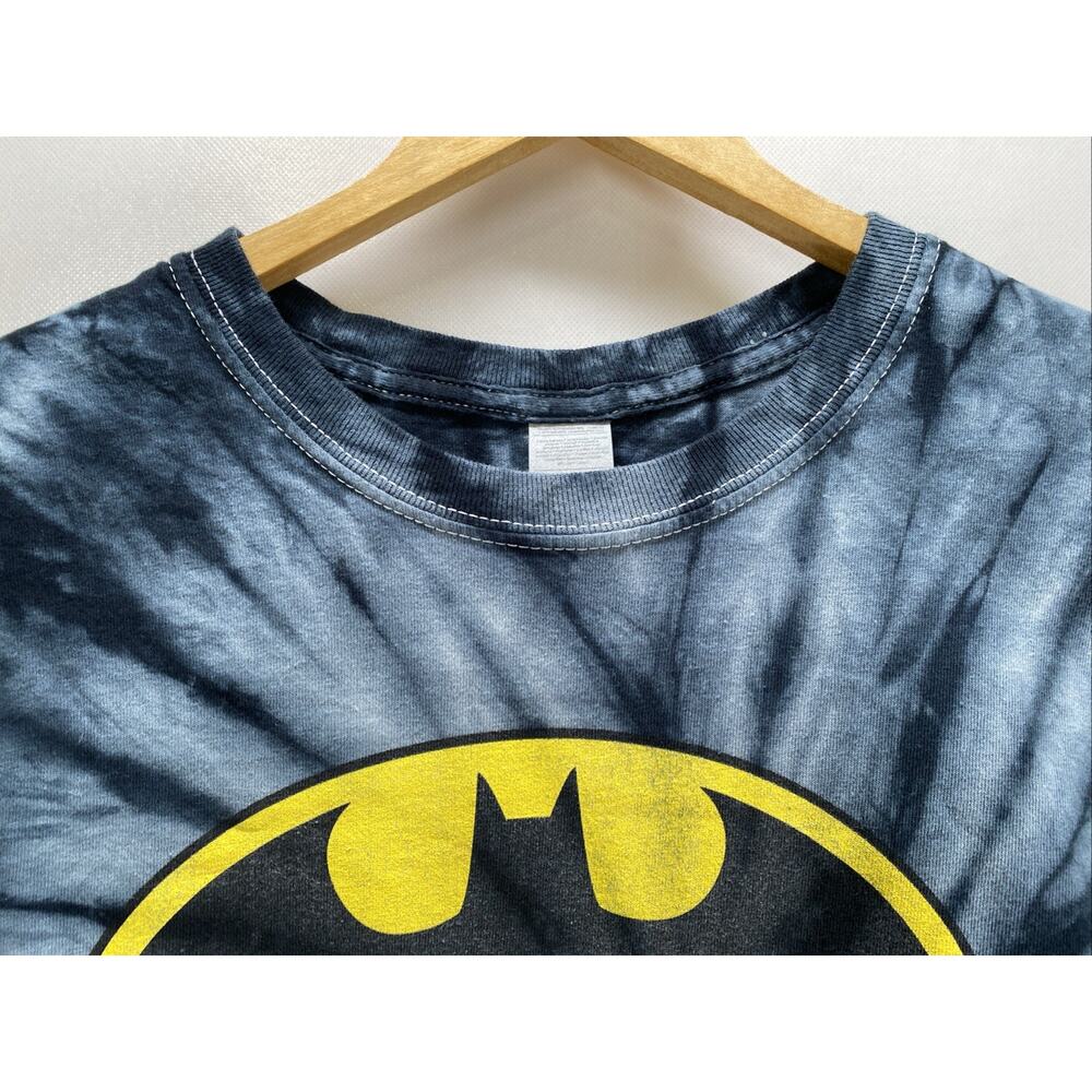 Batman Logo Tie Dye T-Shirt Men's XL Michael Keaton Style Graphic Tee 46-48 - Picture 4 of 8
